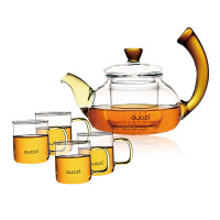 果兹纳兰琉璃花草茶套装简约透明耐热玻璃杯茶具茶壶套装