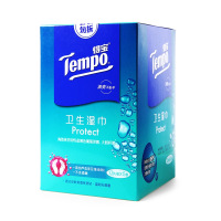 得宝(Tempo) 湿巾 盒装(5包x12片) 卫生洁肤湿纸巾 bd