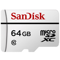 闪迪(SanDisk)行车记录仪+家庭监控摄像头存储卡高度耐用视频监控存储卡/Micro SDXC 64GB