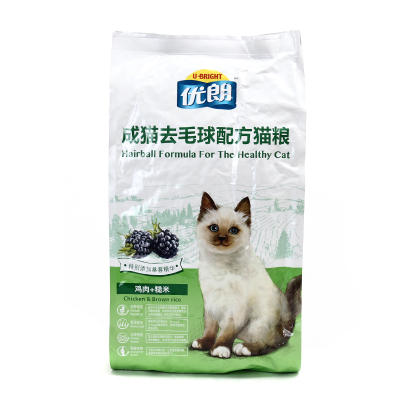 优朗(U-BRIGHT)宠物成猫去毛球配方猫粮 2kg