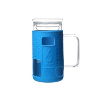花色优品 6杯水 防滑玻璃水杯带把手550ml大容量SCP（个）