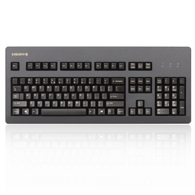 樱桃(Cherry)G80-3000LPCEU-2 游戏办公机械键盘 黑色 黑轴