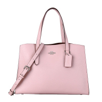 COACH 蔻驰 奢侈品 女士专柜款粉色皮质手提单肩斜挎包具