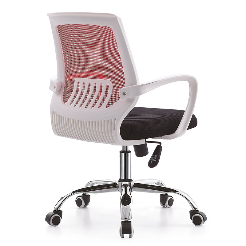 富和美(BNF)006-1L职员椅转椅升降转椅家用网布透气办公椅 （黑白两色可选） 白色