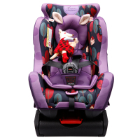 贝贝卡西 汽车儿童安全座椅0至6岁 宝宝婴儿车载用坐椅双向安用0-25kg 紫色鸢尾