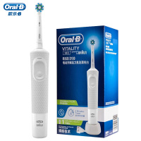 欧乐B(Oralb)电动牙刷 成人2D声波震动(自带刷头*1)清纯白 D100 博朗精工