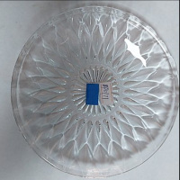 AGQ ZLH 透明玻璃盘子碟子小盘子小碟子 家用餐具钻石水果盘小吃盘 8寸