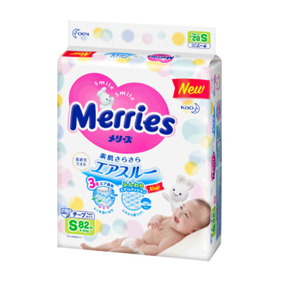 花王(Merries)纸尿裤S82片 舒爽干净