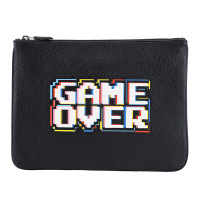 COACH 蔻驰 奢侈品 欧美时尚商务男士黑色简约皮革大号手包