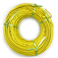 菊花 电线电缆BV10平方 国标单芯单股铜线 家装家用铜芯电线 100米 黄色火线