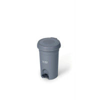 白云 BAIYUN AF07030-GREY 圆形脚踏式垃圾桶 1个