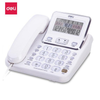  得力（deli)电话机座机 固定电话 办公家用 翻转翘头 可接分机 789白