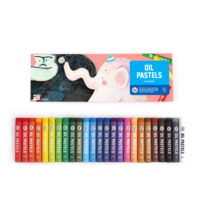 Joan Miro美乐童年 儿童油画棒彩色画笔套装安全无毒可水洗宝宝油画笔涂鸦笔蜡笔幼儿园 炫彩油画棒25色 创意玩具