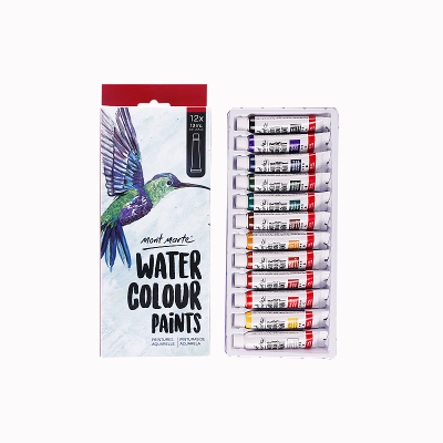 蒙玛特MontMarte儿童水彩颜料套装12色学生用水彩画纸用颜料12ml