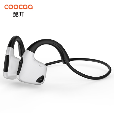 酷开（coocaa）Open1骨传导耳机 运动蓝牙耳机 可接听电话 无线耳骨传感 头戴挂耳式跑步健身防水（白）