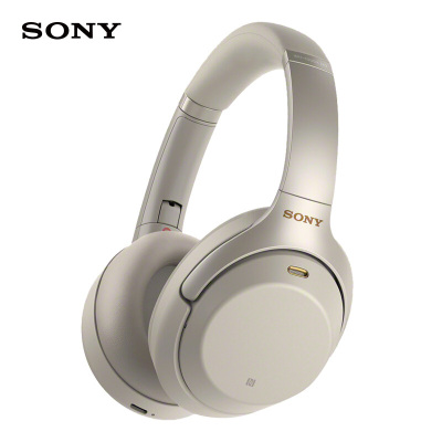 索尼SONYWH1000XM3高解析度无线蓝牙降噪头戴式耳机触控面板智能降噪长久续航铂金银