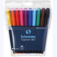 施耐德 967勾线笔 签字笔针管笔尖 十色套装
