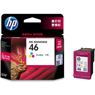 惠普(HP) CZ638AA 46彩色墨盒适用HP2020hc/2520hc/2529/2029/4729