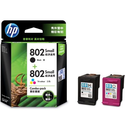 惠普(HP) CR312AA 802S黑色+802S彩色墨盒套装