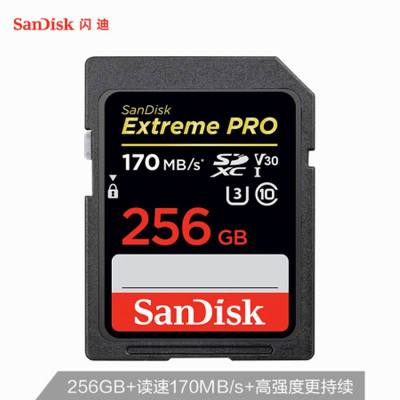 闪迪(SanDisk) 256G 170m SD卡高速储存卡 存储卡内存卡平板监控摄像头通用相机专用闪存卡