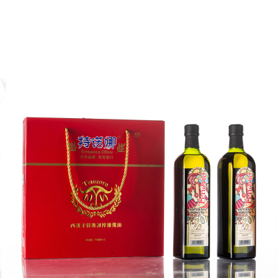特诺娜特级初榨橄榄油 西班牙原瓶原装进口 礼盒装 750ml*2 礼盒装