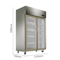 海尔 (AUCMA)880升立式双门玻璃门展示柜 全冷藏冰箱 澳柯玛 VC-880D
