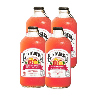 澳州原装进口 宾得宝(Bundaberg) 含气血橙汁饮料 375ml*4瓶