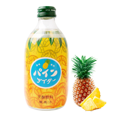 日本进口 友傑 菠萝味汽水 300ml*5瓶