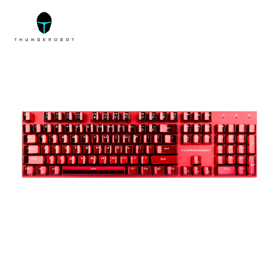 雷神(THUNDEROBOT) 游戏机械键盘104键 背光 吃鸡电竞电脑办公有线键盘[红蜘蛛K75R- 红轴]