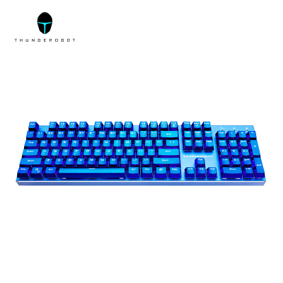 雷神(THUNDEROBOT) 游戏机械键盘104键 背光 吃鸡电竞电脑办公有线键盘[蓝血人K75B - 黑轴]