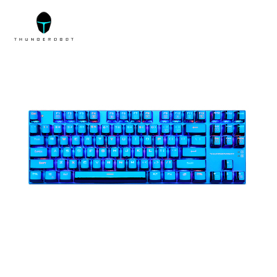 雷神(THUNDEROBOT) 游戏机械键盘87键 背光 吃鸡电竞电脑办公有线键盘[蓝血人K750B - 黑轴RGB]