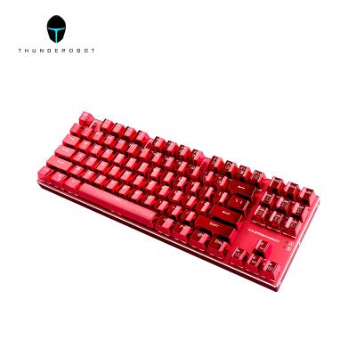 雷神(THUNDEROBOT) 游戏机械键盘87键 背光 吃鸡电竞电脑办公有线键盘[红蜘蛛K750T - 红轴]