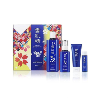 雪肌精 繁花新岁套装 山本宽斋限定设计版 护肤礼盒 (化妝水360ml+乳液140ml+卸妆油35ml+洗面奶70g)