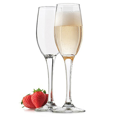 Libbey利比玻璃香槟杯气泡甜婚礼对杯欧式家用高脚酒杯170ml*4