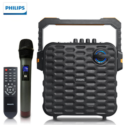 飞利浦(Philips)SD60广场舞音响 音箱低音炮户外音箱 蓝牙音响大功率唱歌便携式手提音响黑色