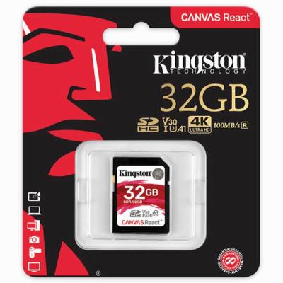 金士顿(Kingston) SD卡32G 红卡A1 U3 V30 SDR/32G(读100m/s写70m/s)