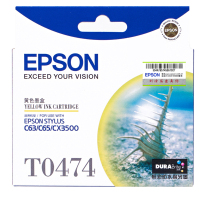 爱普生(Epson)T0474 黄色墨盒 C13T047480(适用StylusC63/C65/X3500)计价单位:支