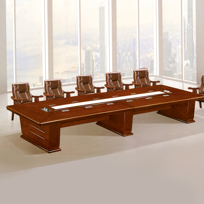 巨高办公家具实木贴皮办公桌现代简约中式油漆会议桌