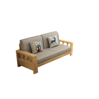 [规格:150*70*93cm]实木沙发 中式现代简约 三人位小户型 客厅整装家具布艺 沙发