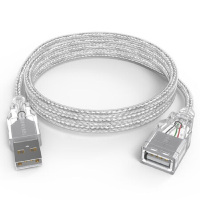 UC-2050 USB延长线公对母 5米电脑usb加长线 透明 USB2.0数据延长线 U盘鼠标无线网卡延长线