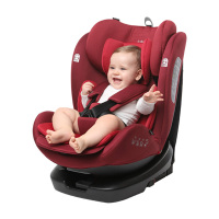 路途乐 汽车儿童安全座椅isofix硬接口 360°旋转 坐躺可调0-12岁宝宝座椅 路路熊Air Pro 拉丁红