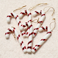 递乐 圣诞拐仗迷你小拐杖圣诞礼物糖果棒 圣诞树装饰挂件 6个