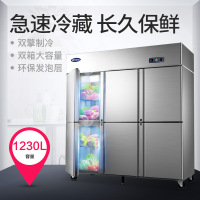 六门冰箱 冷藏柜 1000l立式商用 厨房保鲜冷冻冰箱