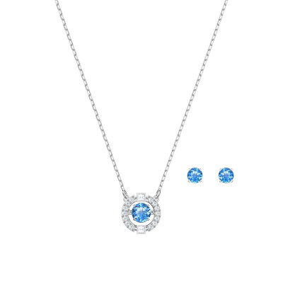 Swarovski 施华洛世奇 项链 人造水晶跳动的心项链饰品蓝跳套装轻奢饰品 5480485