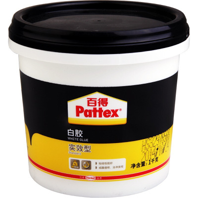 汉高百得(Pattex) 白胶 木工白胶 白乳胶 手工胶 粘接力好 成膜透明 实效型PXWG1SD 1kg