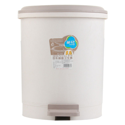 茶花(CHAHUA)1501圆形踏脚垃圾桶9.6L\27*32cm(单位:件)