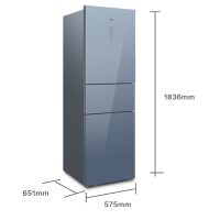 冰箱 260P6-C星云蓝 家用法式多门变频风冷无霜 家用大容量电冰箱