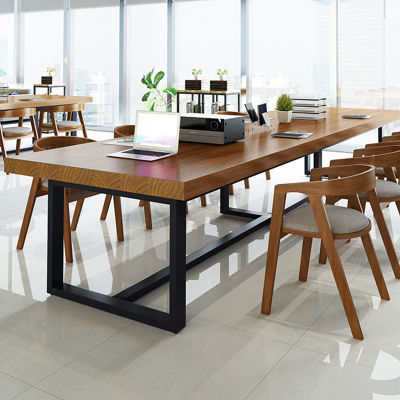 巨高办公家具实木贴皮简约中式会议桌