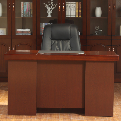 巨高办公家具中式实木贴皮油漆办公桌班桌 默认胡桃色