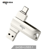 爱国者(aigo)U351 Type-C 64GB USB3.1 手机U盘 高速读写款 双接口手机电脑用